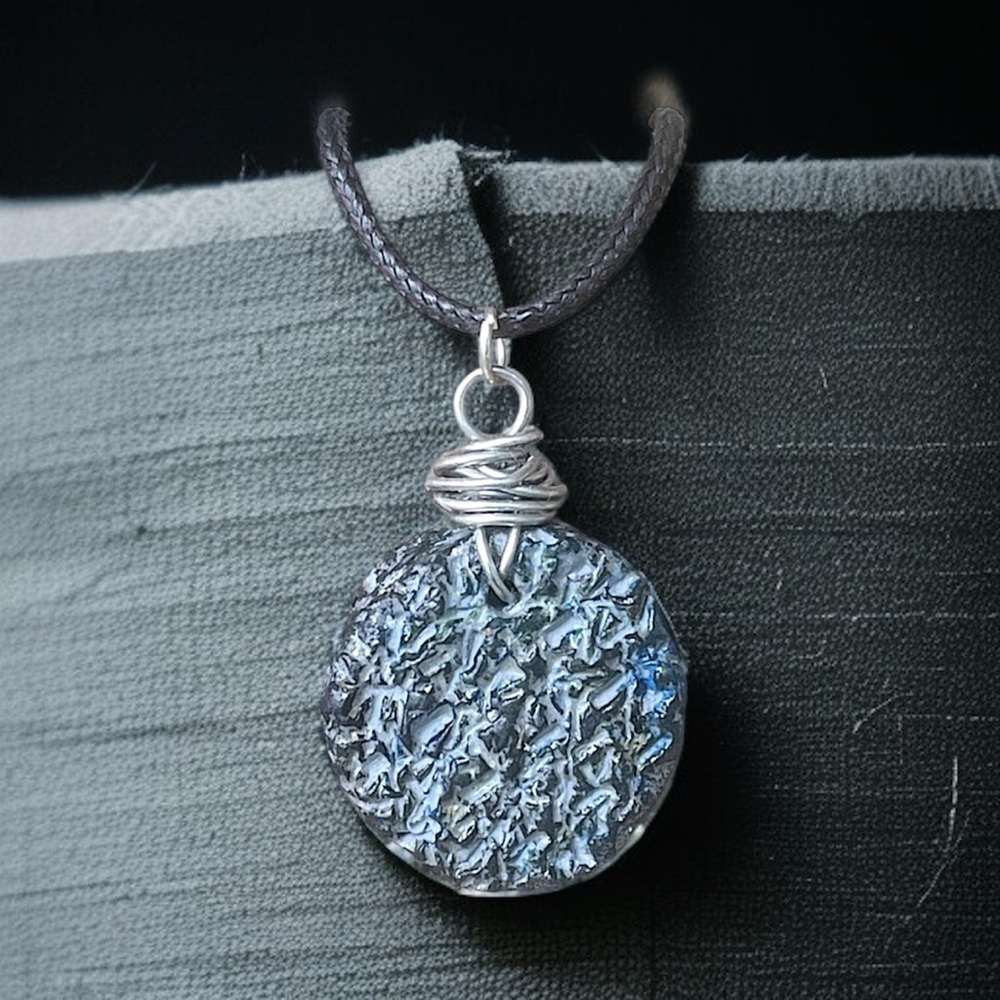 5 For $25💫Alternative Textured Clay Disc Pendant Necklace